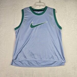 NIke Women's Running Dri Fit Light Blue Green‎ Jersey Size XL